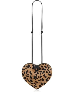 Alaïa Le Coeur Leopard-Print Pony Hair Bag - White