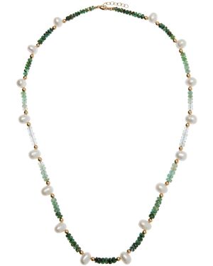 JIA JIA The Arizona 14K Emerald And Pearl Necklace - Green