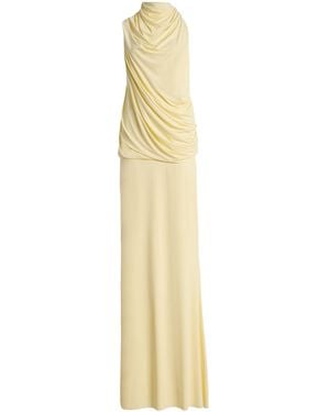 De La Vali Lurna Ruched Maxi Dress - Metallic