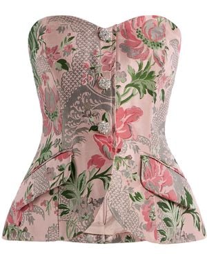 Cara Cara Wes Jacquard Corset Top - Pink