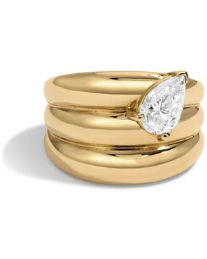 Adina Reyter Groovy 14K Lab-Grown Diamond Ring - Metallic