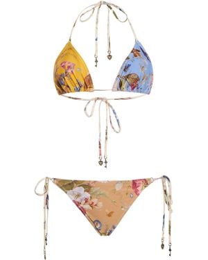 Zimmermann Patience Spliced Tri Bikini - White