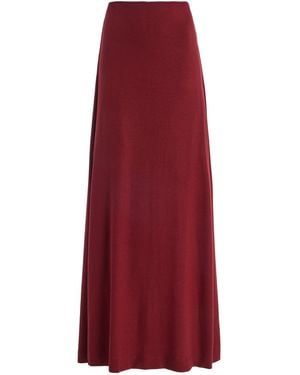 Leset Lauren High-Waist Jersey Maxi Skirt - Red