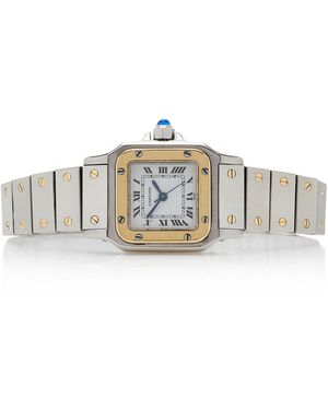 Stephanie Windsor 18K Vintage Cartier Santos Carrée Watch - Metallic