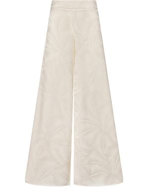 Johanna Ortiz Musical Jacquard Wide-Leg Pants - White