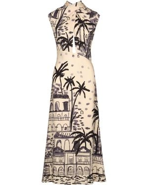 Johanna Ortiz Interdimensional Silk Maxi Dress - Multicolour