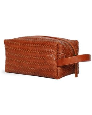 Bembien Woven Leather Pouchette - Brown
