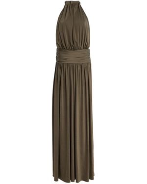 Arcina Ori Santina Jersey Maxi Halter Dress - Natural