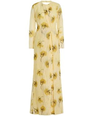 Emilia Wickstead Desiderio Printed Chiffon Gown - Metallic