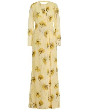 Emilia Wickstead Desiderio Printed Chiffon Gown - Metallic