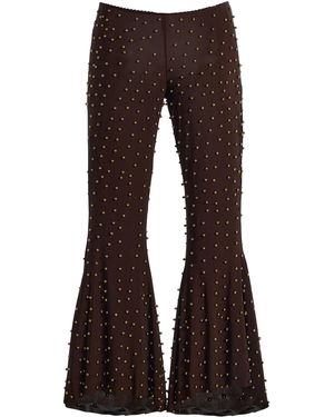 Siedres Jeslynn Embellished Flared Trousers - Brown