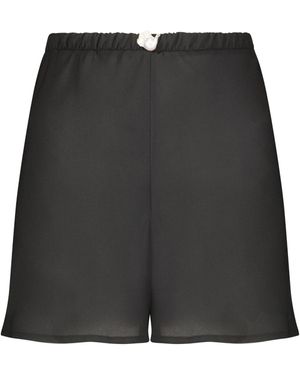SARA CRISTINA Playa Georgette Shorts - Black