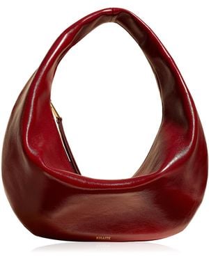 KHAITE Olivia Medium Leather Hobo Bag - Red
