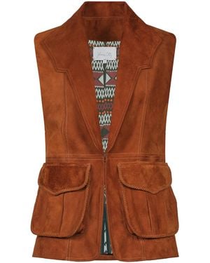 Johanna Ortiz Suede Visionary Vest - Brown