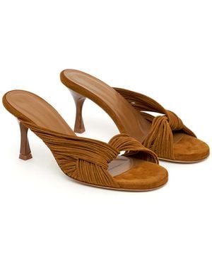 Christopher Esber Fender Suede Mules - Brown