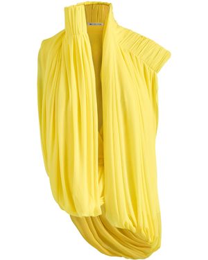 Maticevski Superb Draped Chiffon Top - Yellow