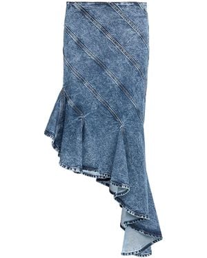 Alaïa Alaϊa Spiral Skirt - Blue