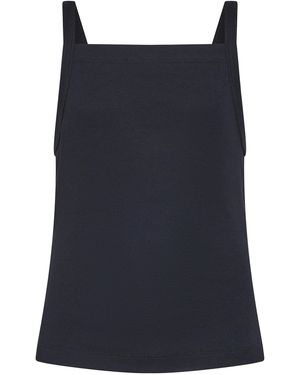 OSSOU Orlen Panelled Cotton Tank Top - Blue