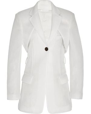 Peter Do Detachable Open-back Blazer - White