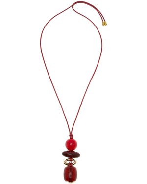 Lizzie Fortunato Museo Cord Ii Necklace - Red