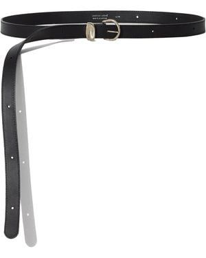 Janessa Leone Myra Leather Belt - Black