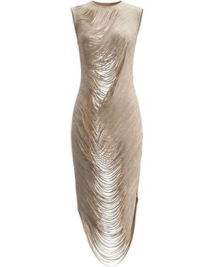 weise Piraí Mesh Midi Dress - Natural