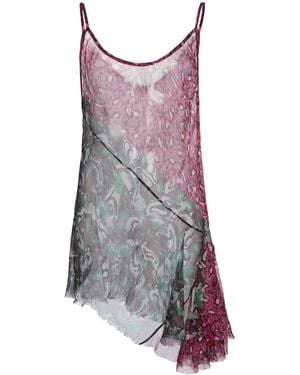 Dries Van Noten Crisanna Silk Asymmetric Camisole - Purple