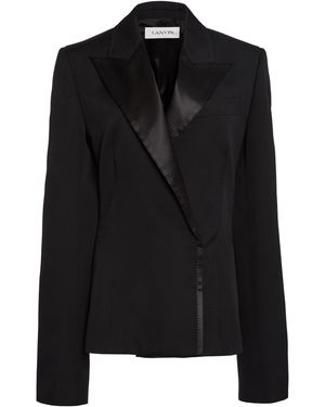 Lanvin Wool Peplum Jacket - Black
