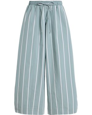 YAITTE Exclusive Riviera Soller Striped Cotton Trousers - Blue