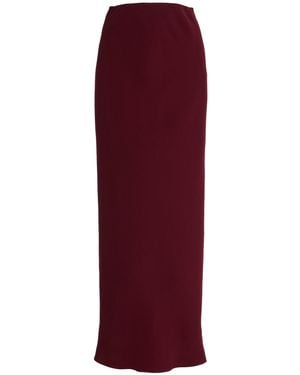 Carla Zampatti Bias-Cut Crepe Skirt - Red