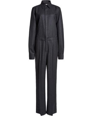 Victoria Beckham Tailored Wool Jumpsuit - Black