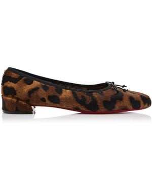 Christian Louboutin Sweetie Jane Pony Hair Ballet Flats - White