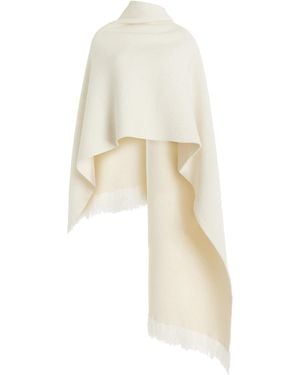 Proenza Schouler Bouclé Knit Shawl - White