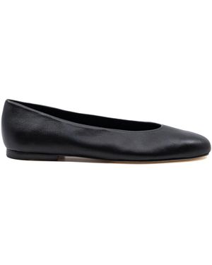 Andrea Gomez Dalia Leather Ballet Flats - Black