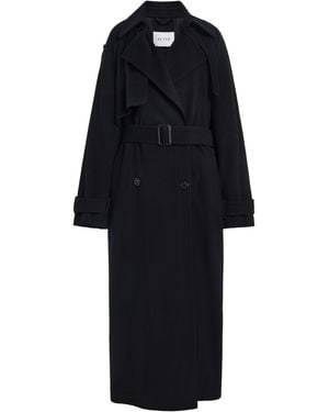 Auteur Belted Wool-Cashmere Trench Coat - Black