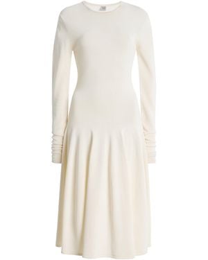 TOTEME Sculpted Knit Mini Dress - White
