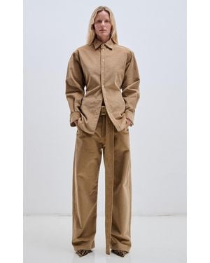DARKPARK Anne Cotton-Blend Corduroy Tailored Shirt - Brown