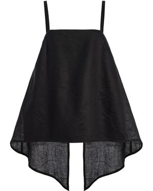 Posse Ginny Linen Top - Black