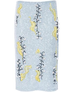 DES_PHEMMES Sequined Midi Skirt - Blue