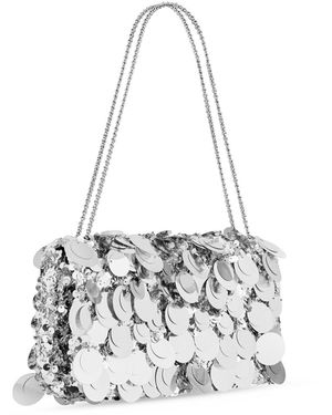 Rabanne Layered Paillette Shoulder Bag - White