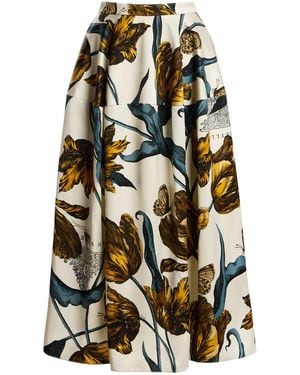 Erdem Printed Midi Skirt - Multicolour
