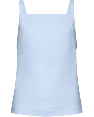 OSSOU Orlen Panelled Cotton Tank Top - Blue
