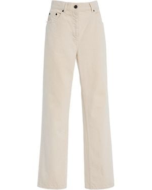 The Row Fargo Rigid High-Rise Straight-Leg Jeans - Natural