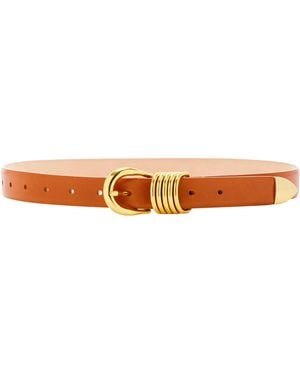 DEHANCHE Hollyhock Leather Belt - Brown