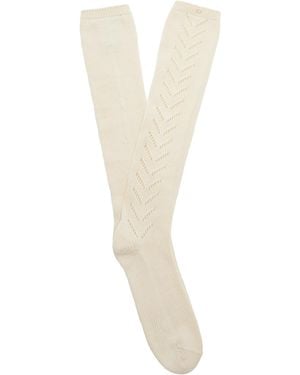 Valentino Garavani Perforated Cotton Socks With Vlogo in