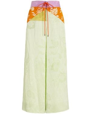 Rosie Assoulin Harbor Linen-Blend Wide-Leg Pants - Yellow