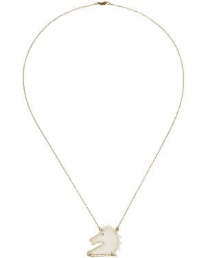 Annette Ferdinandsen Fire Horse18K Frosted Crystal And Diamond Necklace - White