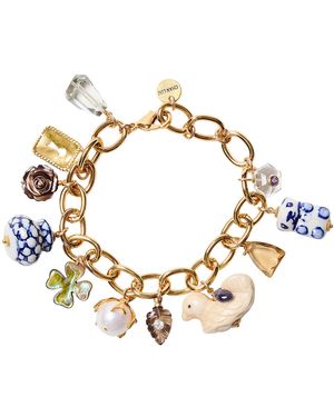Chan Luu Delft-Plated-Stone Charm Bracelet - Metallic