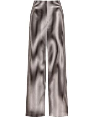 ANDRES OTALORA Zuri Striped Stretch-Cotton Wide-Leg Pants - Multicolor