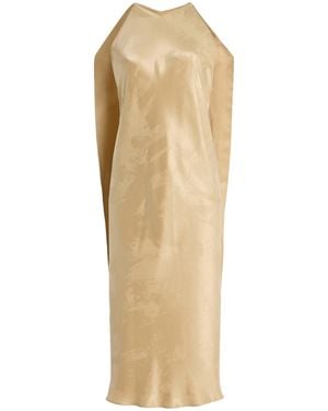 The Row Baras Silk Midi Cape Dress - Natural
